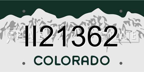 II21362 Colorado License Plate