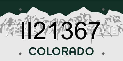 II21367 Colorado License Plate
