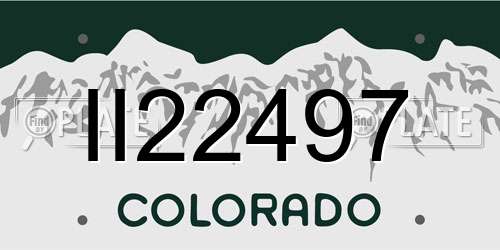 II22497 Colorado License Plate