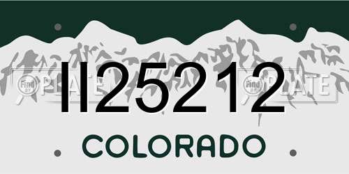 II25212 Colorado License Plate