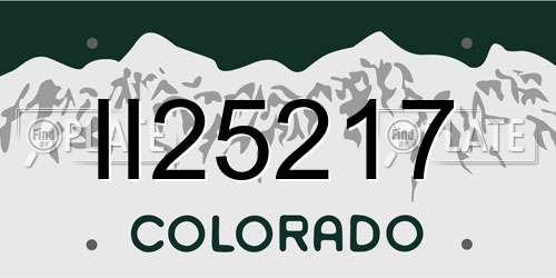 II25217 Colorado License Plate