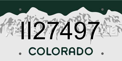 II27497 Colorado License Plate