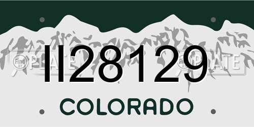 II28129 Colorado License Plate