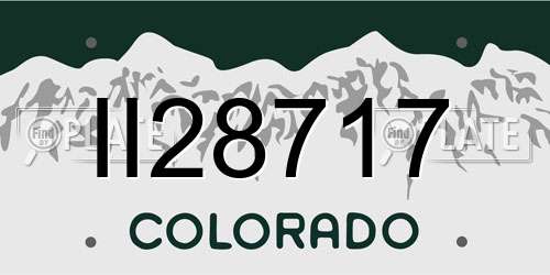 II28717 Colorado License Plate