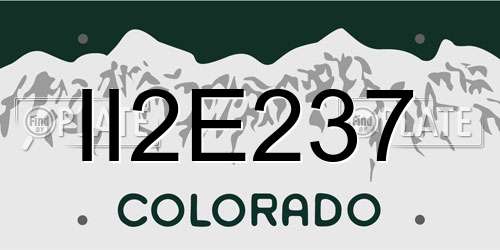 II2E237 Colorado License Plate
