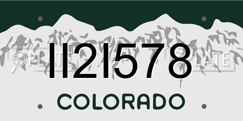 II2I578 Colorado License Plate