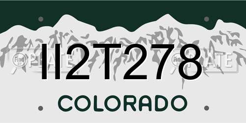 II2T278 Colorado License Plate