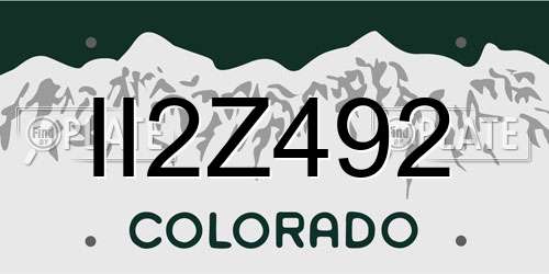 II2Z492 Colorado License Plate