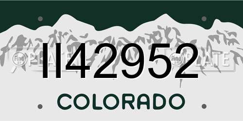 II42952 Colorado License Plate