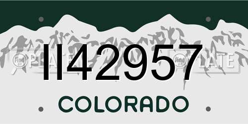 II42957 Colorado License Plate