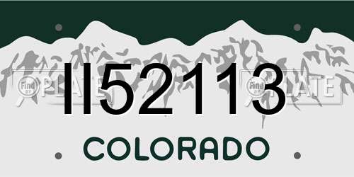 II52113 Colorado License Plate