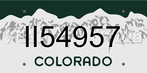 II54957 Colorado License Plate
