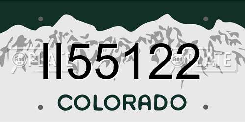 II55122 Colorado License Plate
