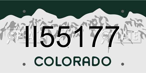 II55177 Colorado License Plate