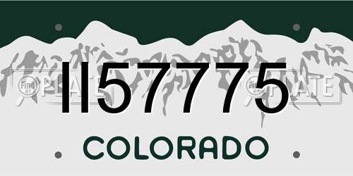 II57775 Colorado License Plate