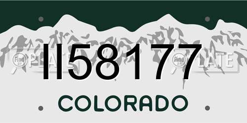 II58177 Colorado License Plate