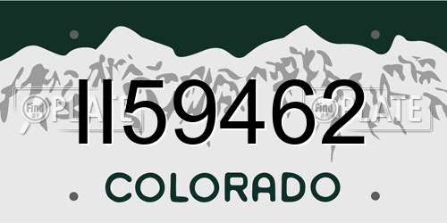 II59462 Colorado License Plate