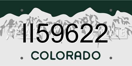 II59622 Colorado License Plate