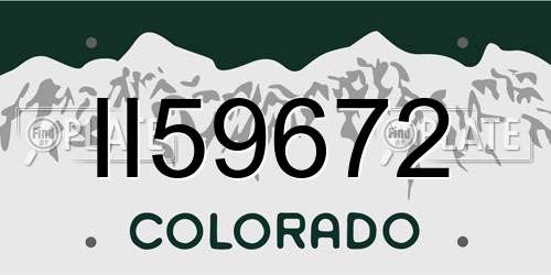 II59672 Colorado License Plate