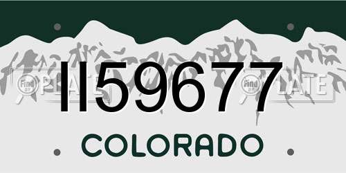 II59677 Colorado License Plate