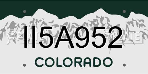 II5A952 Colorado License Plate