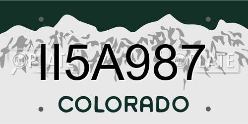 II5A987 Colorado License Plate