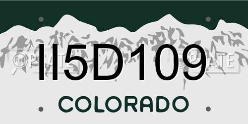 II5D109 Colorado License Plate