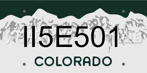 II5E501 Colorado License Plate
