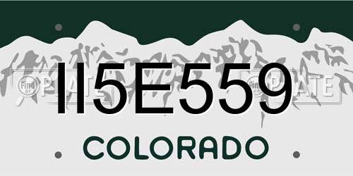 II5E559 Colorado License Plate