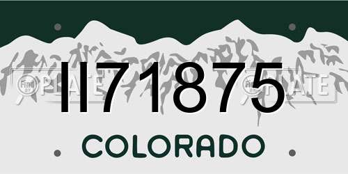 II71875 Colorado License Plate