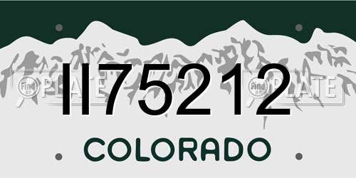 II75212 Colorado License Plate