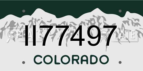 II77497 Colorado License Plate