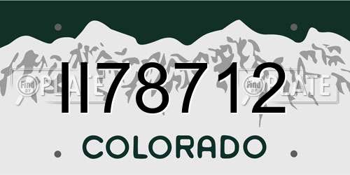 II78712 Colorado License Plate