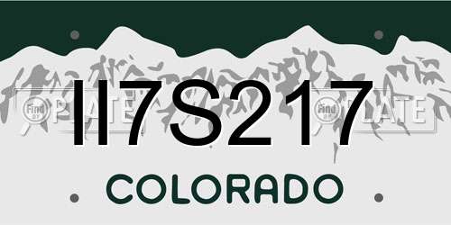 II7S217 Colorado License Plate