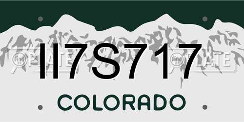 II7S717 Colorado License Plate