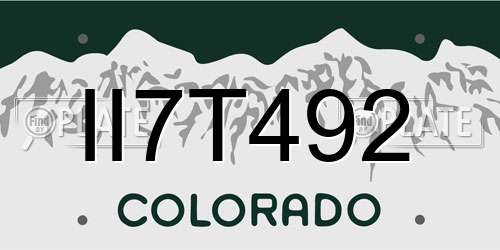 II7T492 Colorado License Plate