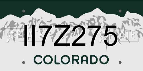 II7Z275 Colorado License Plate