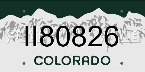 II80826 Colorado License Plate