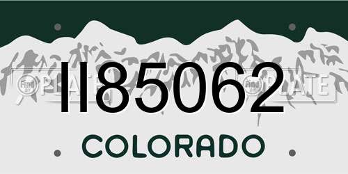 II85062 Colorado License Plate