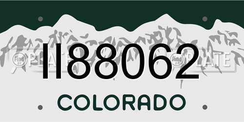 II88062 Colorado License Plate