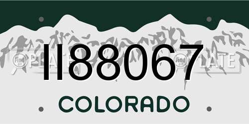 II88067 Colorado License Plate