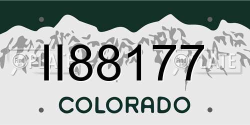 II88177 Colorado License Plate