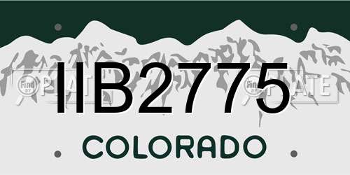 IIB2775 Colorado License Plate