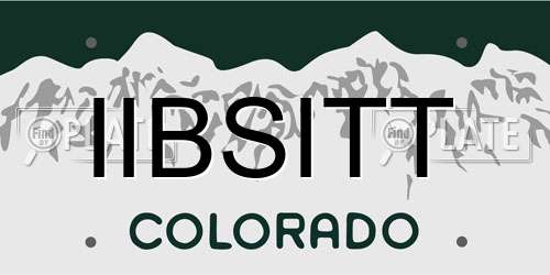 IIBSITT Colorado License Plate