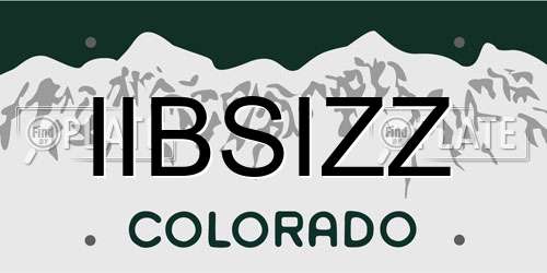 IIBSIZZ Colorado License Plate