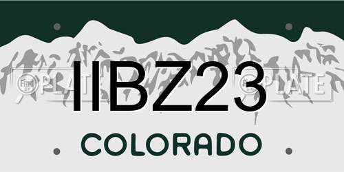 IIBZ23 Colorado License Plate