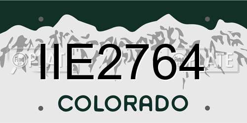 IIE2764 Colorado License Plate