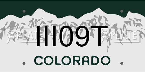 III09T Colorado License Plate