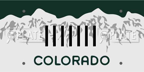IIIIIII Colorado License Plate