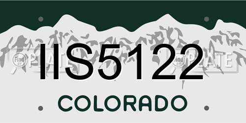 IIS5122 Colorado License Plate